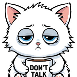 Coffee Addict Cat T Shirt