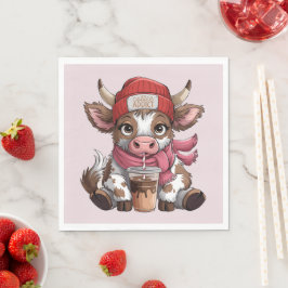 Coffee Addict Cow Pappersservett