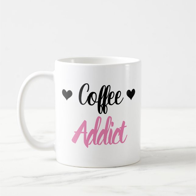 ♥ Coffee ♥ Addict Kaffemugg (Vänster)