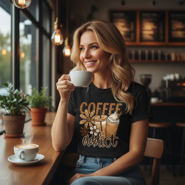 Coffee addict.  t shirt (Skapare uppladdad)