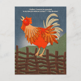 Coffee Addicted Rooster Postcards Helg Vykort