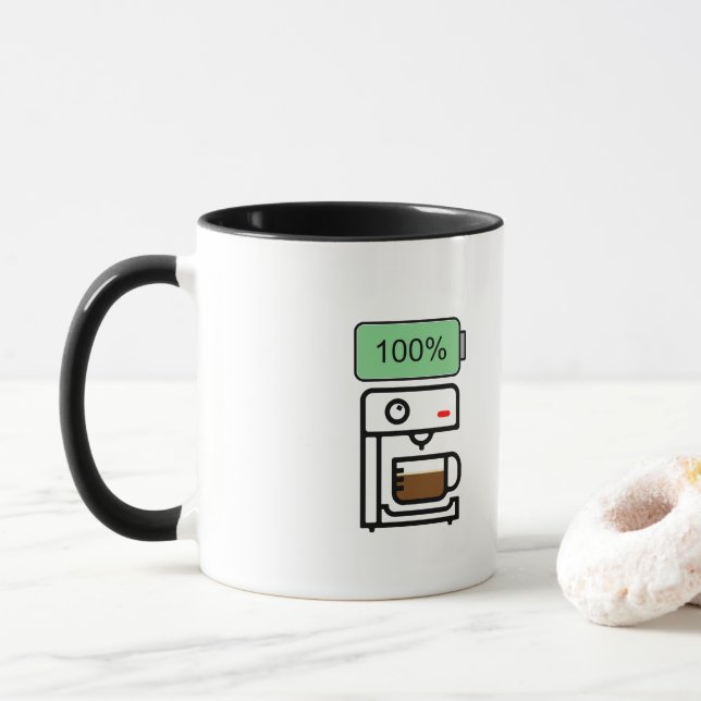 Coffee addiction design mugg (Med munk)