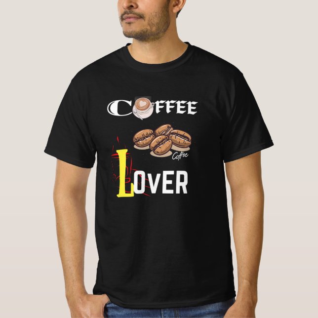 Coffee Älskare Aesthetic Caffeine Addict T Shirt (Framsida)