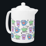 Coffee Älskare Container Teckning Mönster<br><div class="desc">Cute kaffe älskare kopp i kärlek mönster.</div>