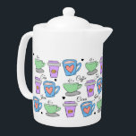 Coffee Älskare Container Teckning Mönster<br><div class="desc">Cute kaffe älskare kopp i kärlek mönster.</div>