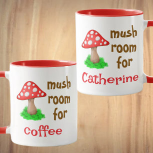 Coffee Älskare Cute Fall Forest Funny Mushroom Mugg