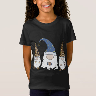 Coffee Älskare Cute Gnomes Leopard C T Shirt