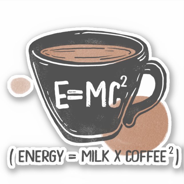 Coffee Älskare Energy Funy Klistermärken (Framsida)