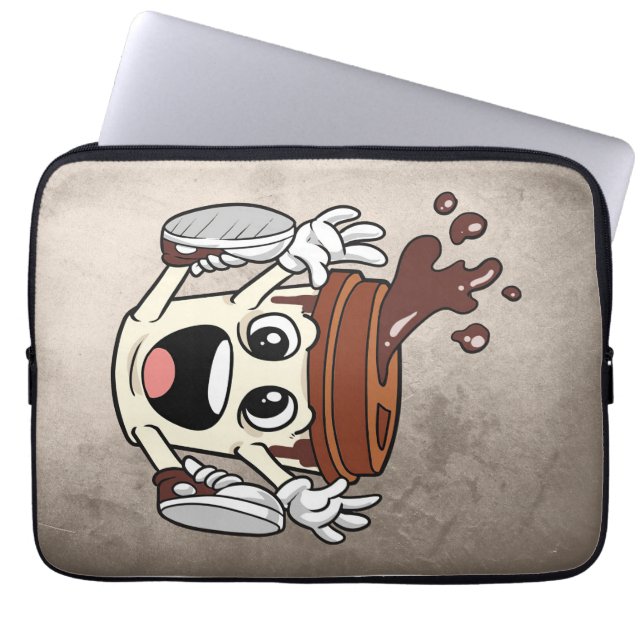 Coffee Älskare Funny Coffee Kopp Laptop Fodral (Framsidan)