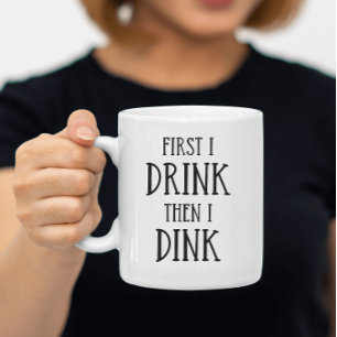 Coffee Älskare Funny Pickleball Dink Kaffemugg