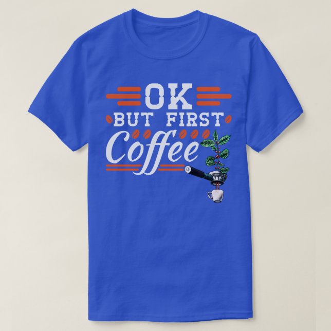 Coffee Älskare Gift Barista Espresso men Kaffe för T Shirt (Design framsida)