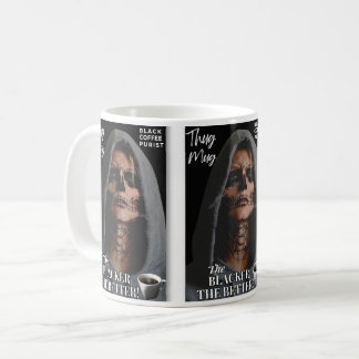 Coffee Älskare Gift - Black Coffee Always Best Kaffemugg