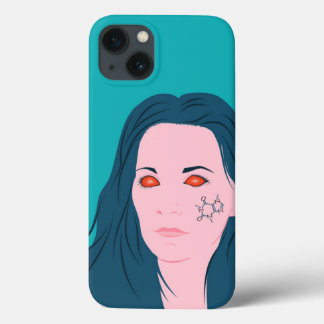 Coffee Älskare Girl Blue Hair Caffeine Tattoo