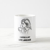 Coffee Älskare Girl Mugg: Sip and Savor