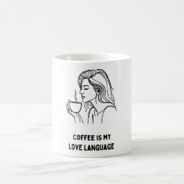Coffee Älskare Girl Mugg: Sip and Savor Kaffemugg