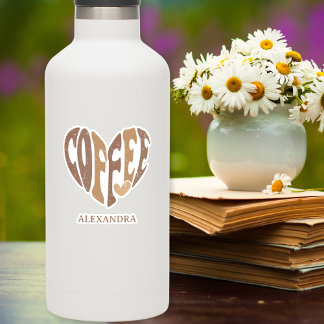 Coffee Älskare Heart Contour Anpassningsbar-cut Klistermärken