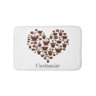 Coffee Älskare Heart Thunder_Cove Badrumsmatta