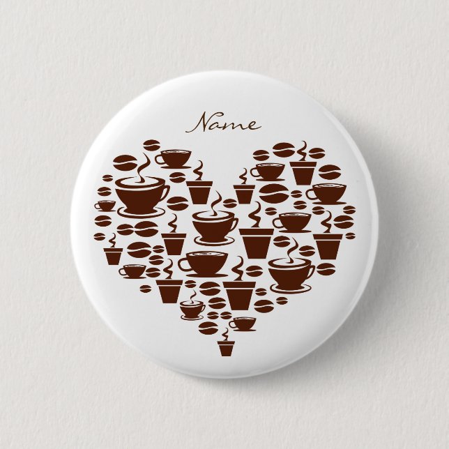 Coffee Älskare Heart Thunder_Cove Knapp (Framsida)