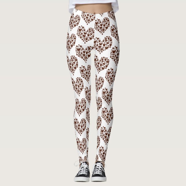 Coffee Älskare Heart Thunder_Cove Leggings (Framsida)