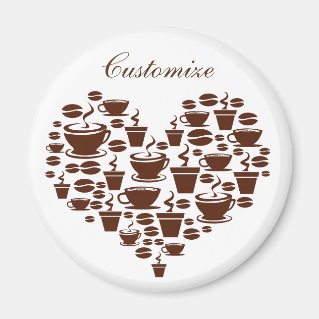 Coffee Älskare Heart Thunder_Cove Magnet (Framsidan)
