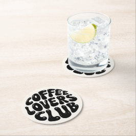 Coffee Älskare Klubb Round Underlägg Papper Rund