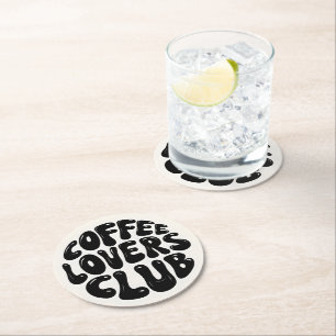 Coffee Älskare Klubb Round Underlägg Papper Rund
