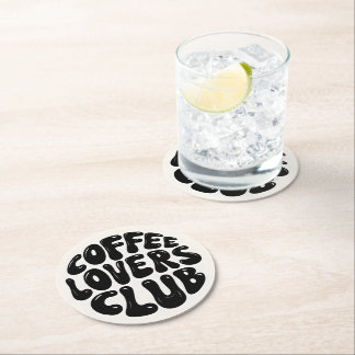 Coffee Älskare Klubb Round Underlägg Papper Rund
