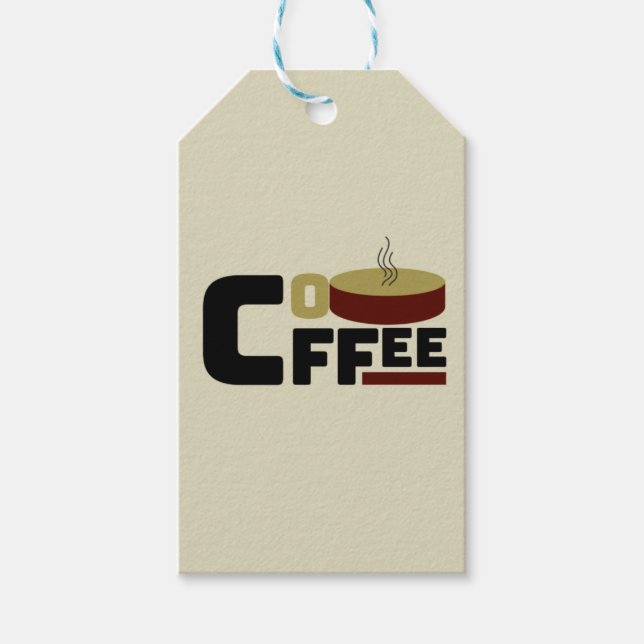 "Coffee Älskare Klubb"T-Shirt Presentetikett (Framsidan)