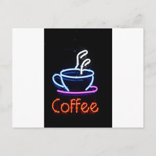Coffee Älskare Kopp Neon-skyltgåva finns på plats Vykort