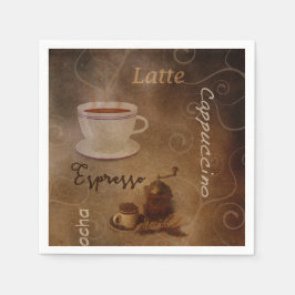 Coffee Älskare Ord Art Pappersservett