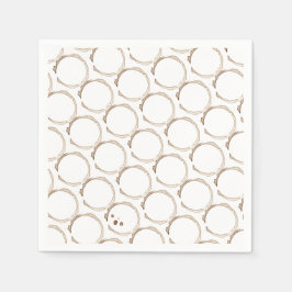 COFFEE Älskare Ringar Brown White Artisan Roligt Pappersservett