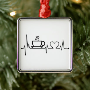 ***COFFEE ÄLSKARE*** ROLIGT ANYTIME ORNATION JULGRANSPRYDNAD METALL