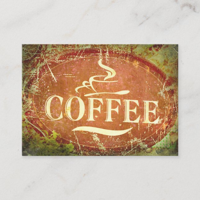 Coffee Älskare-skylt Visitkort (Framsida)