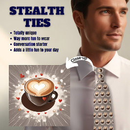 Coffee Älskare som använder Valentine Heart Stealt Slips