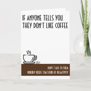 Coffee Älskare Standard Brown Birthday Kort