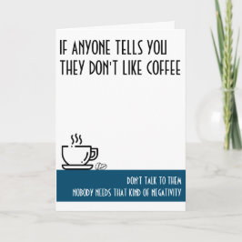 Coffee Älskare Standard Teal Birthday Kort