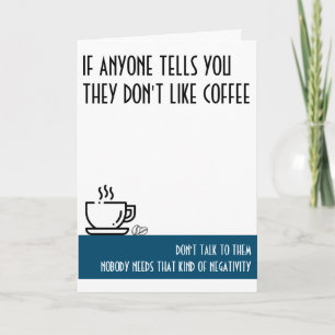 Coffee Älskare Standard Teal Birthday Kort