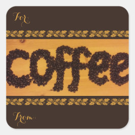 Coffee Älskare Sticker by RoseWrites Fyrkantigt Klistermärke
