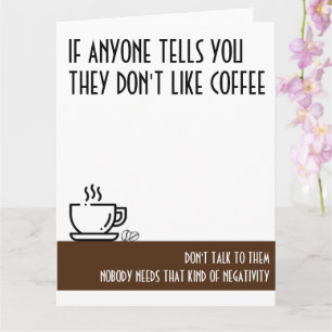 Coffee Älskare stort Brown Birthday Kort