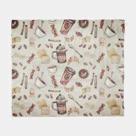 Coffee Älskare ThLED Fleecefilt