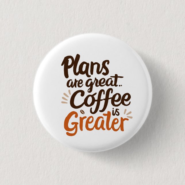 Coffee Älskare Typography Knapp (Framsida)