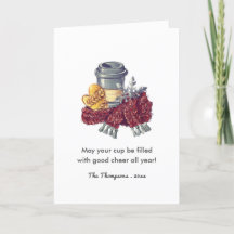 Coffee Älskare under jul Cheer Hälsning Photo