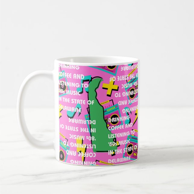 Coffee and '80s Music in Delaware  Kaffemugg (Vänster)