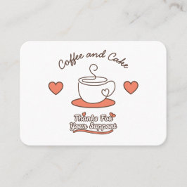 Coffee and Cake Business Loyalty Card Visitkort