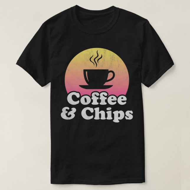 Coffee and Chips Pullover  T Shirt (Design framsida)