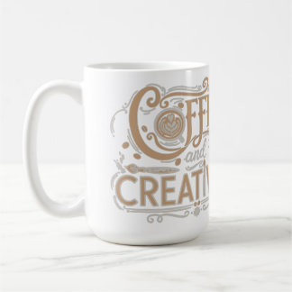 Coffee and Creativity Typography Kaffemugg
