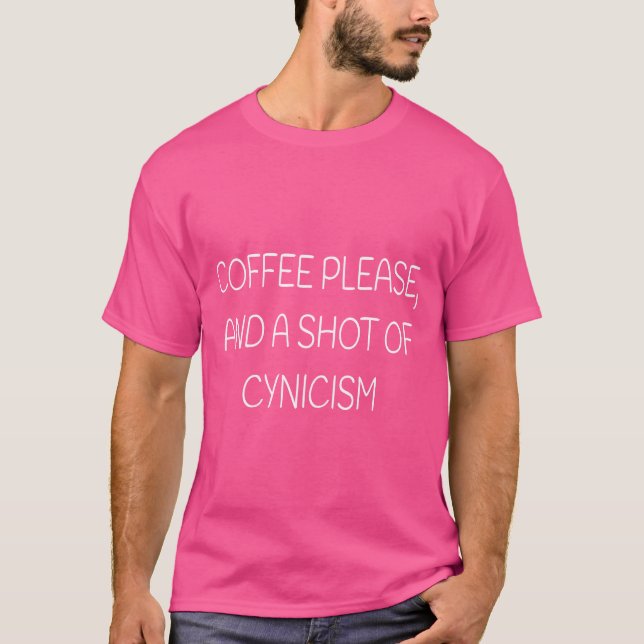 Coffee And Cynicism Gilmore Quote funny T Shirt (Framsida)