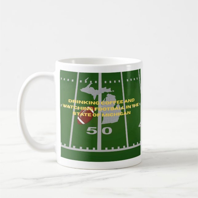 Coffee and Football in Michigan  Kaffemugg (Vänster)