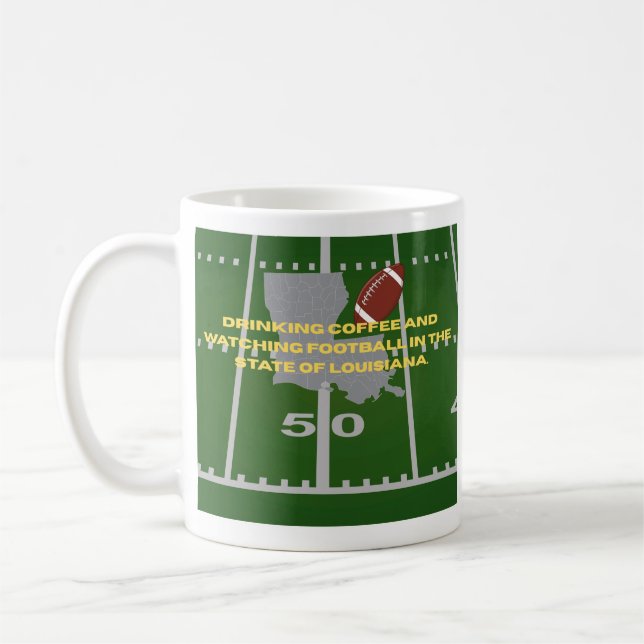 Coffee and Football in the State of Louisiana  Kaffemugg (Vänster)