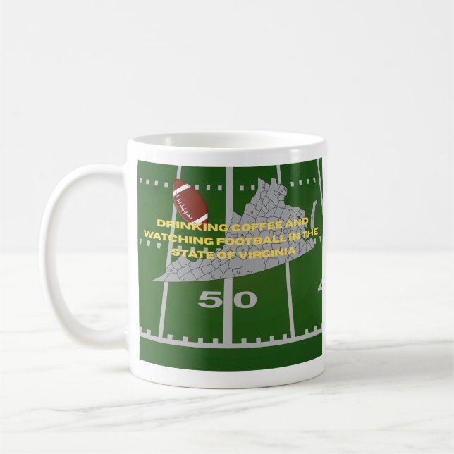 Coffee and Football in Virginia  Kaffemugg (Vänster)